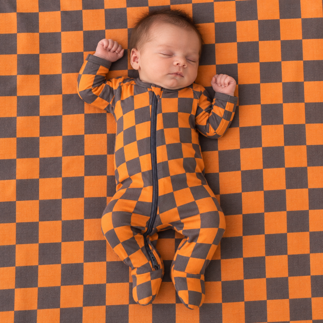 Pumpkin Plaid Swaddle
