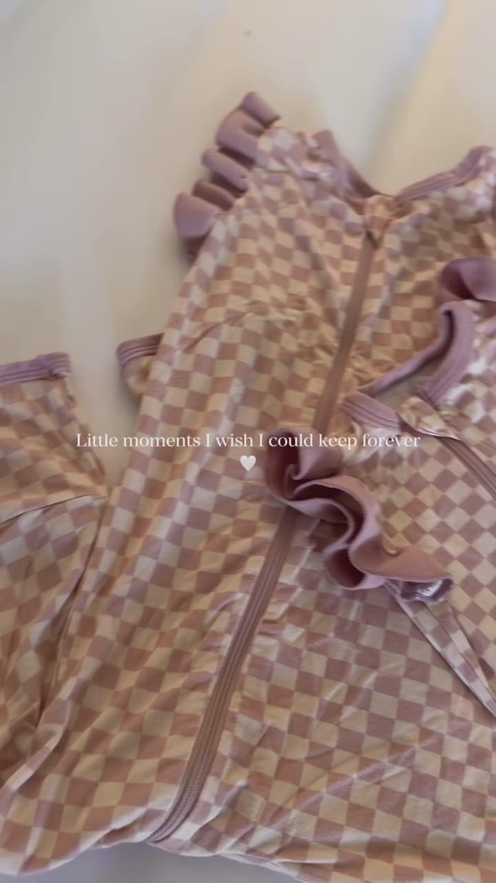 Checkers in Pink Romper