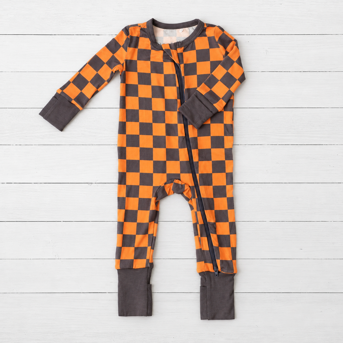Pumpkin Plaid Convertible Coverall