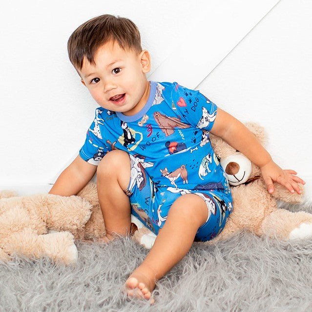 Bestaroo - Bamboo - Puppy Pals Blue Shorts PJs