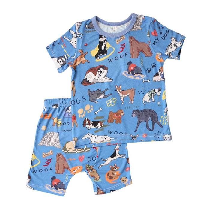 Bestaroo - Bamboo - Puppy Pals Blue Shorts PJs
