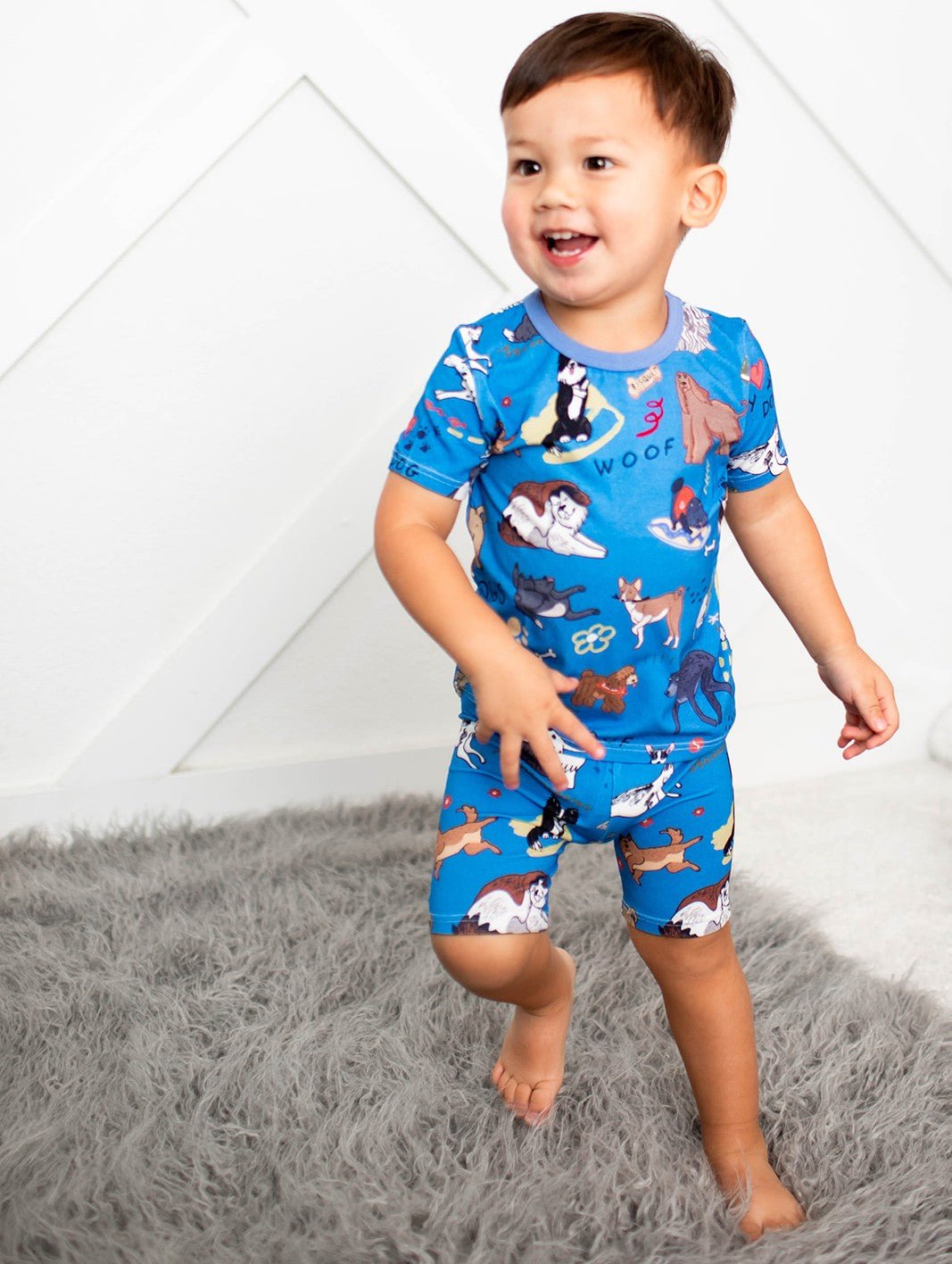 Bestaroo - Bamboo - Puppy Pals Blue Shorts PJs