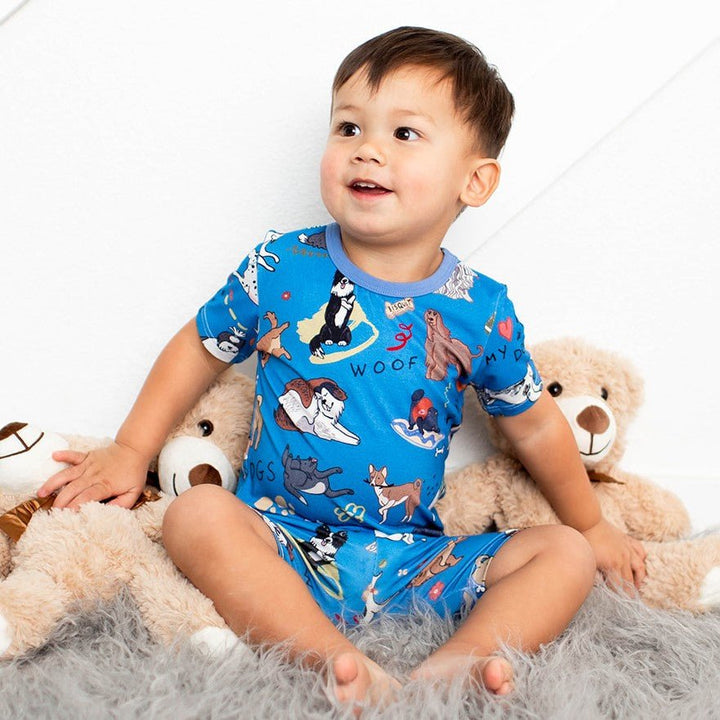 Bestaroo - Bamboo - Puppy Pals Blue Shorts PJs