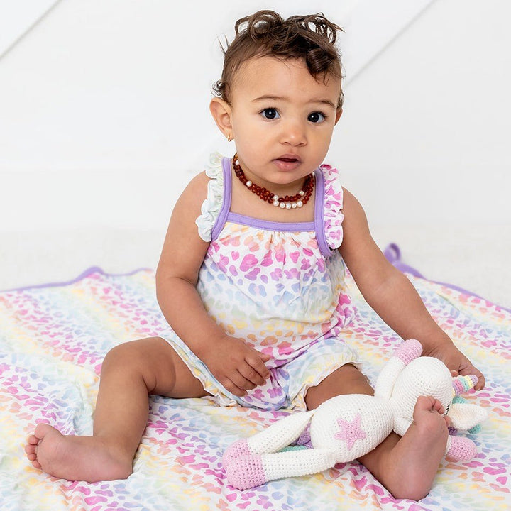 Bestaroo - Rainbow Leopard Bubble Romper
