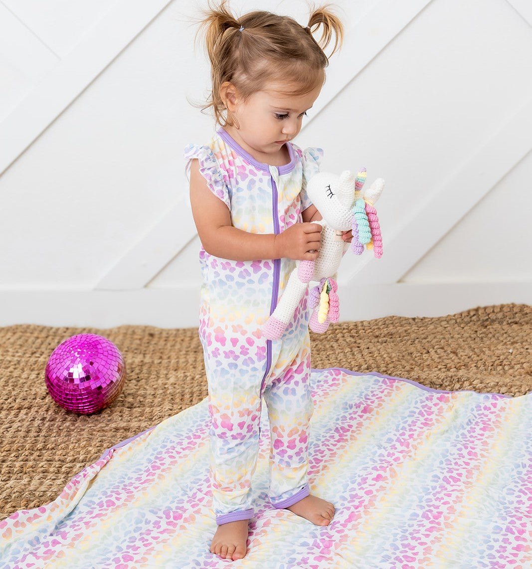Bestaroo - Rainbow Leopard Flutter Romper