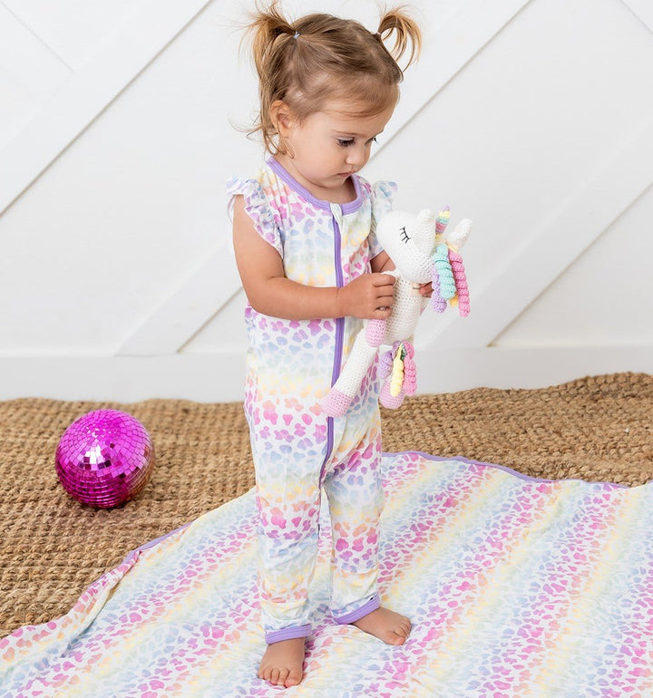 Bestaroo - Rainbow Leopard Flutter Romper