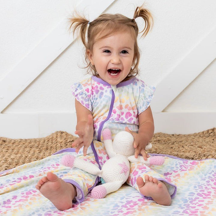 Bestaroo - Rainbow Leopard Flutter Romper