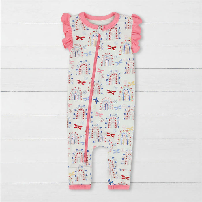Bestaroo - Bamboo - Rainbow Love Romper