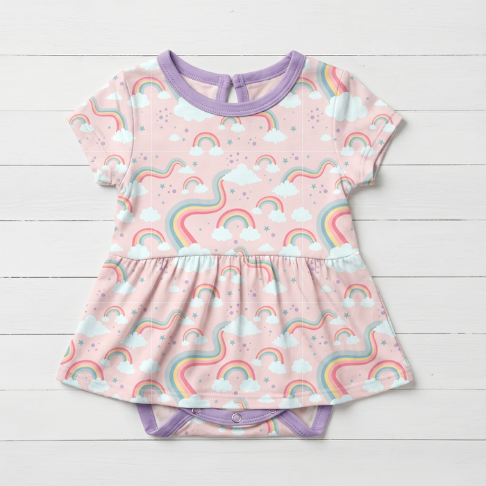 Rainbow Wishes S/S Bodysuit Dres - Bestaroo