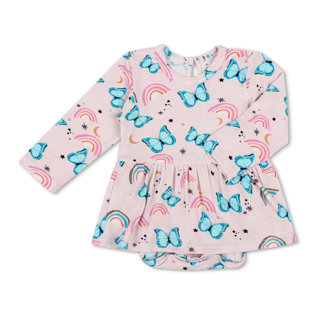 Bestaroo - Retro Butterflies Bodysuit Dress