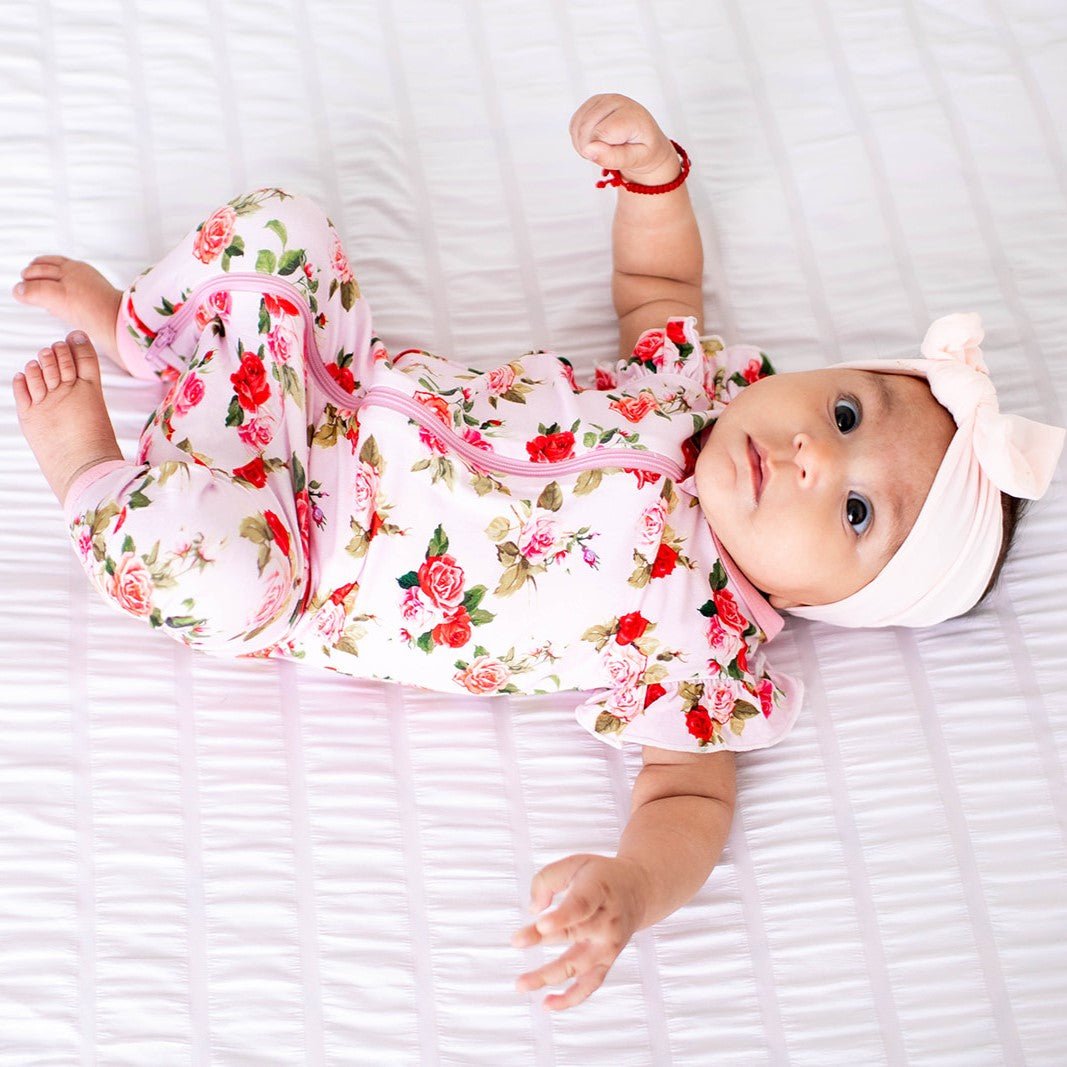 Bestaroo - Bamboo - Rosebud Babe Flutter Romper
