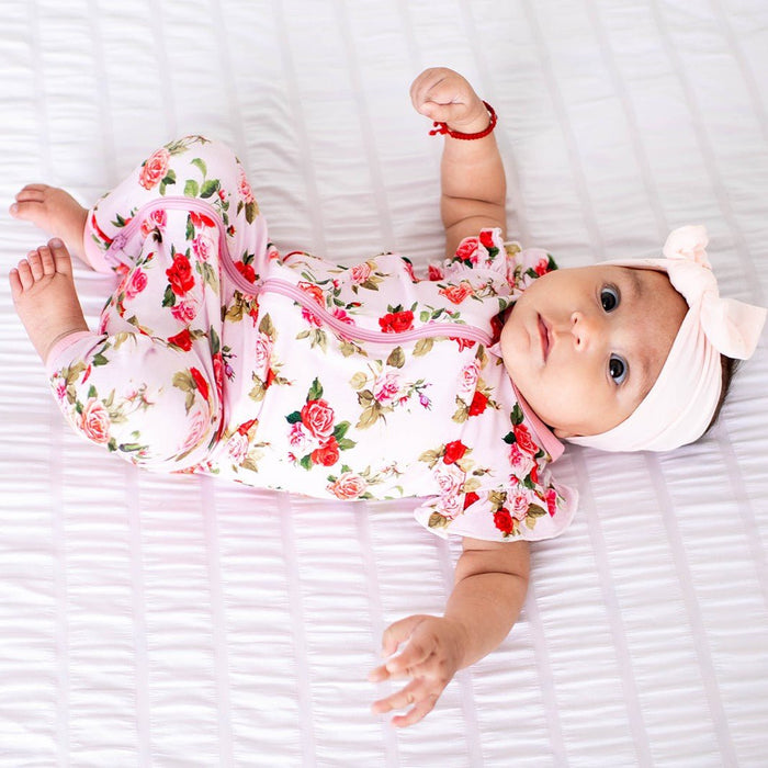 Bestaroo - Bamboo - Rosebud Babe Flutter Romper