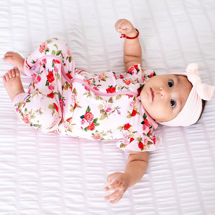 Bestaroo - Bamboo - Rosebud Babe Flutter Romper