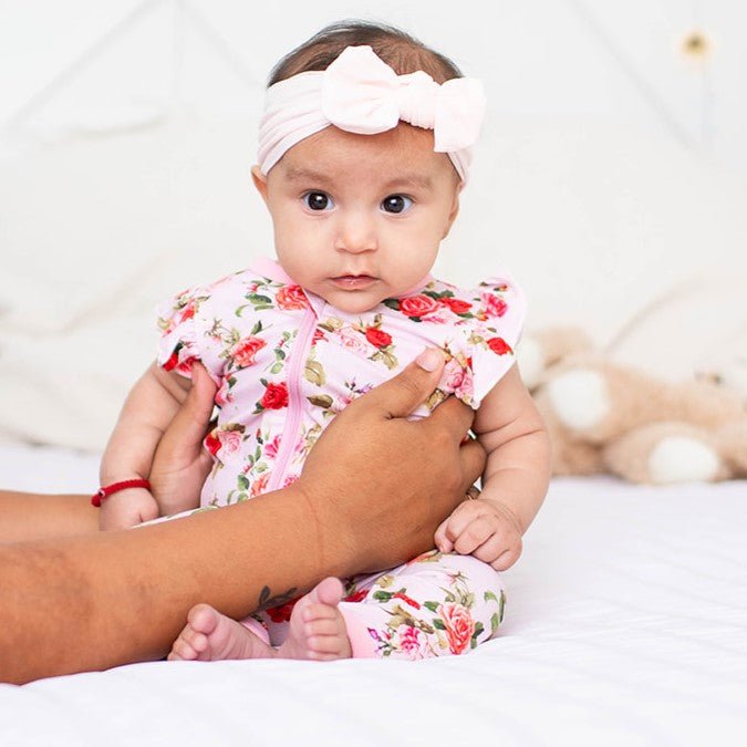Bestaroo - Bamboo - Rosebud Babe Flutter Romper