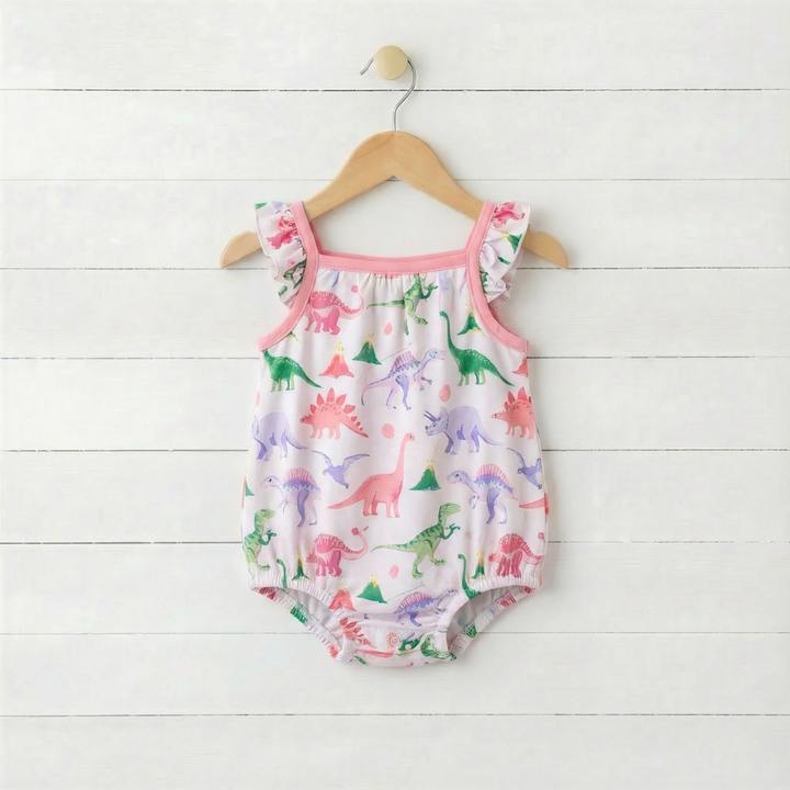Bestaroo - Bamboo - Rosy Rex Bubble Romper