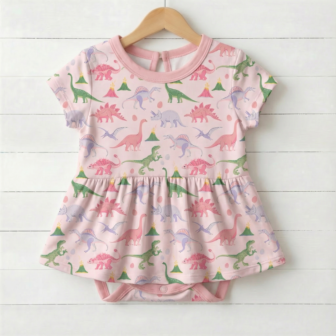 Bestaroo - Bamboo - Rosy Rex S/S Bodysuit Dres