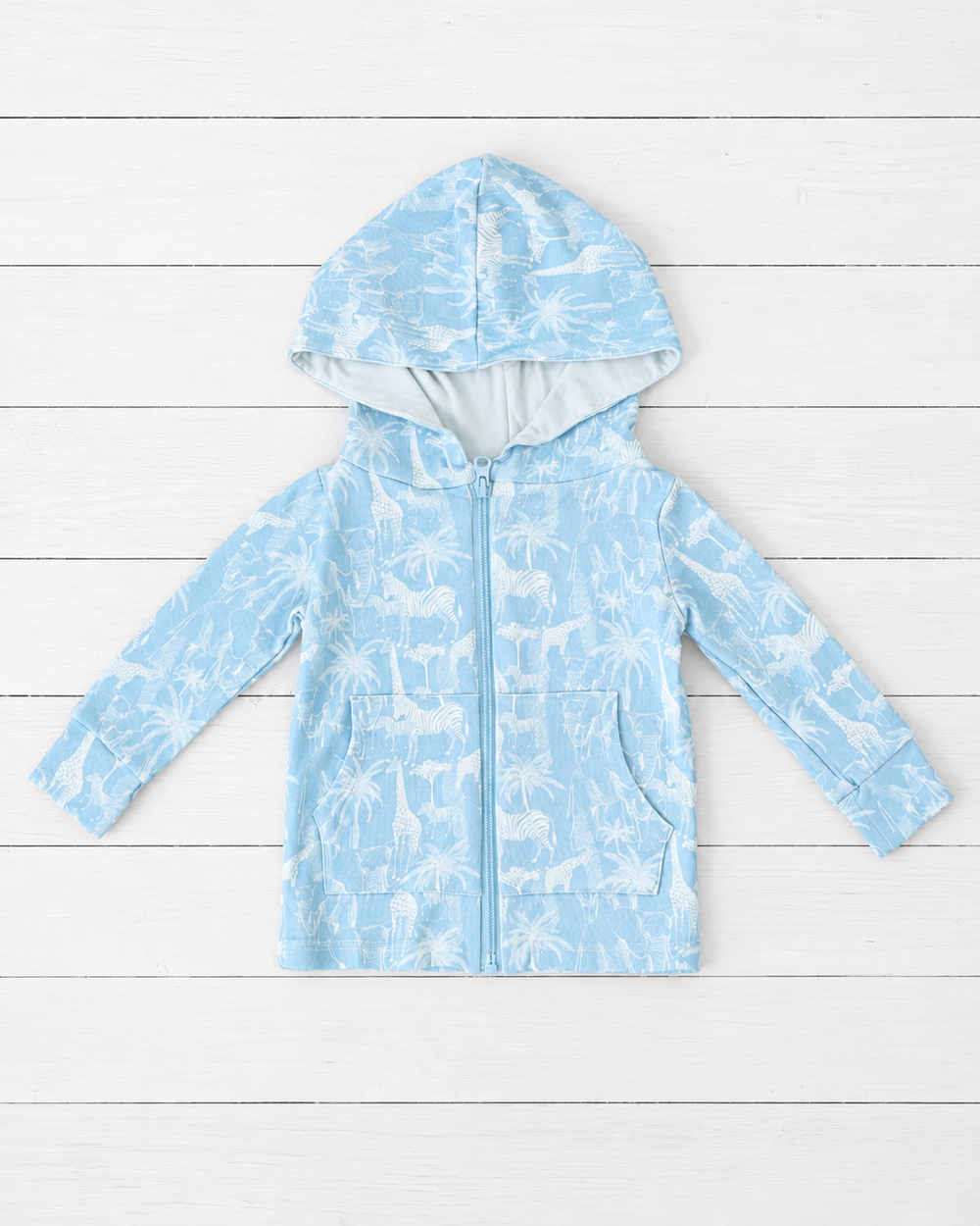 Bestaroo - Bamboo - Savanna Blue Zipper Hoodie