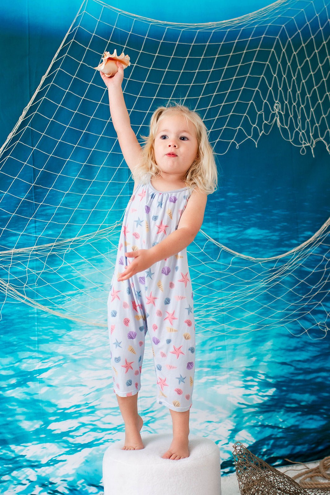 Bestaroo - Bamboo - Seashell Scouts Jumpsuit