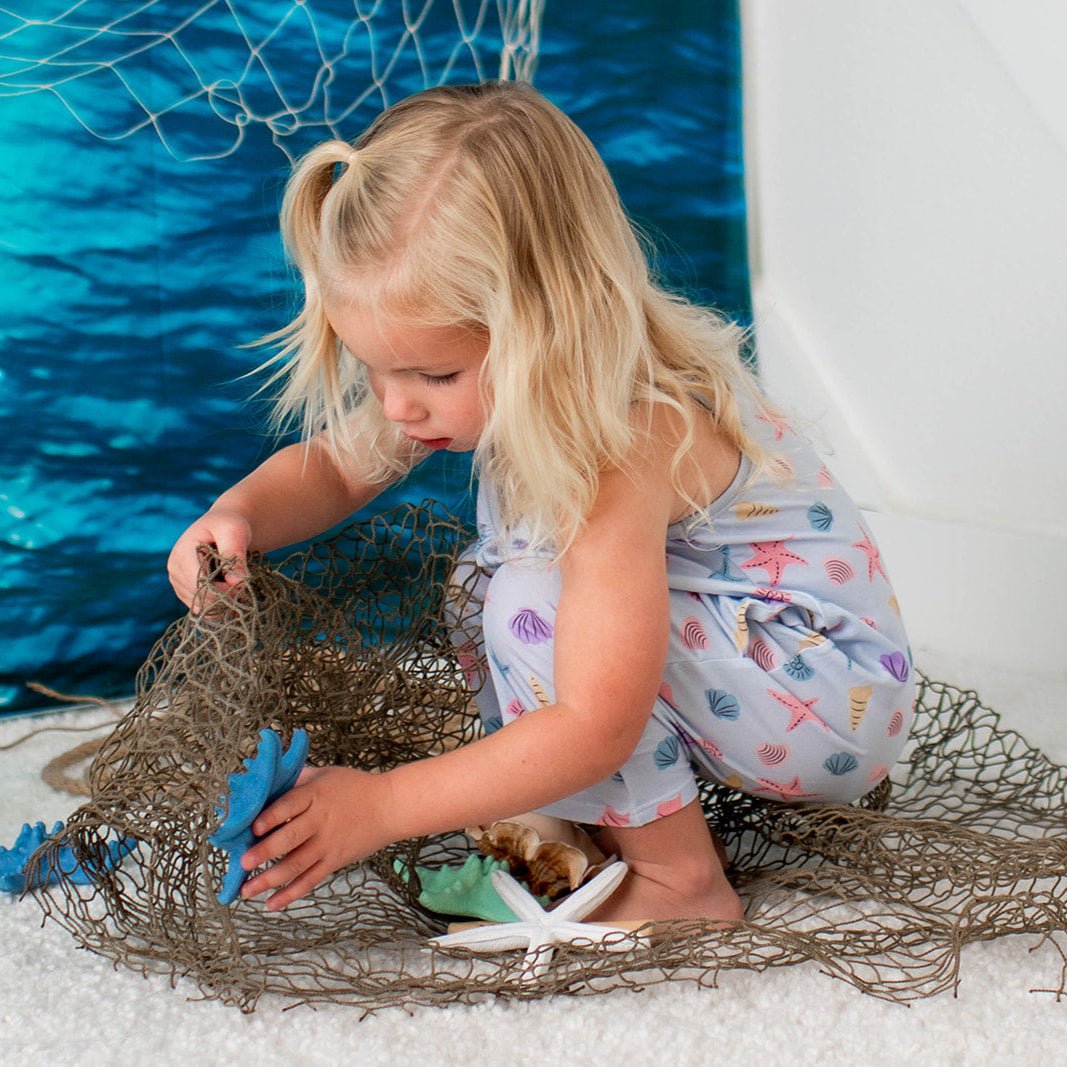 Bestaroo - Bamboo - Seashell Scouts Jumpsuit