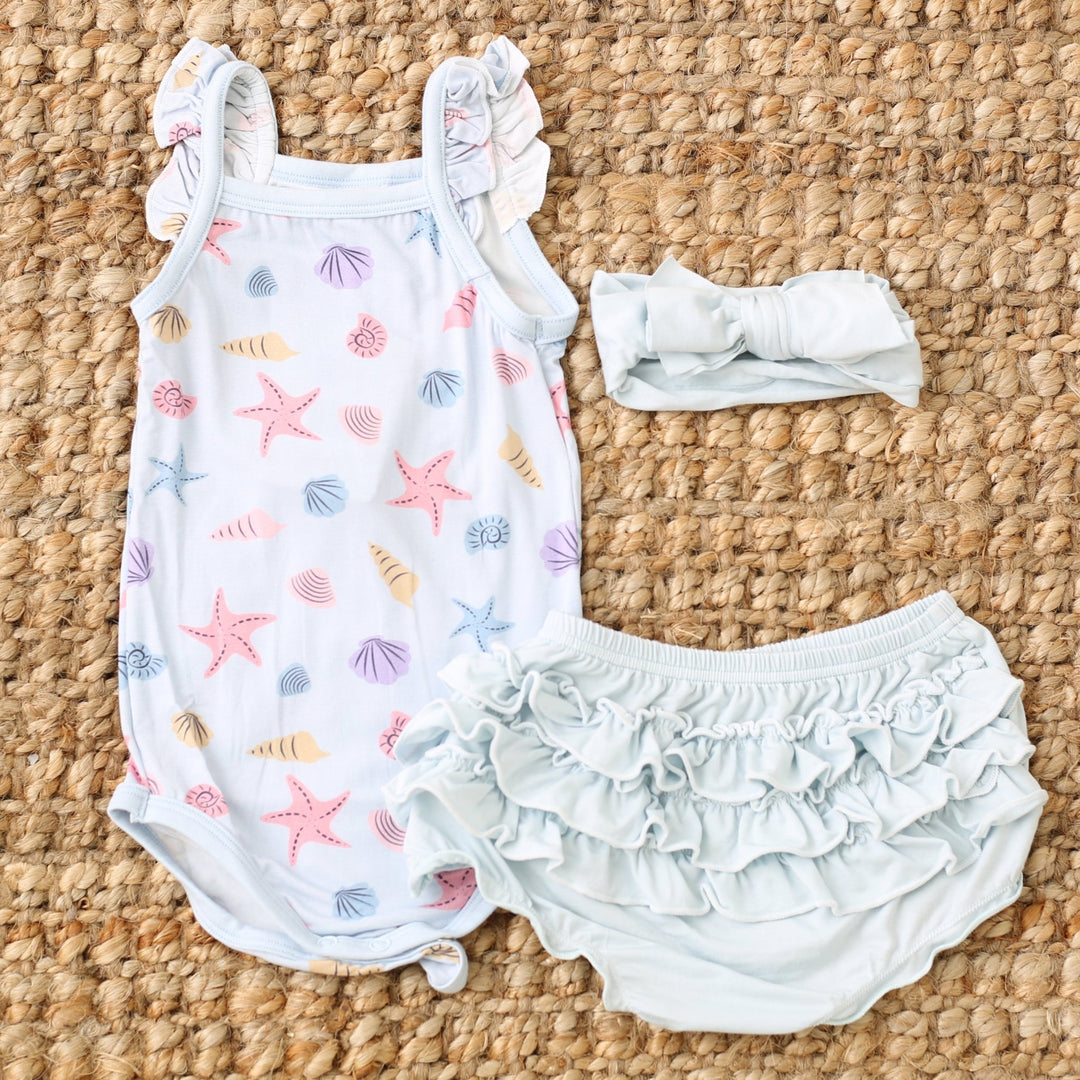 Bestaroo - Seashell Scouts Ruffle Bloomer Set