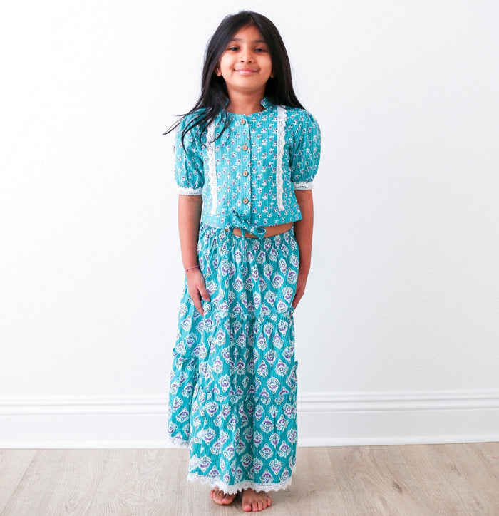 Bestaroo - Bamboo - Shaya Lehenga - Blue