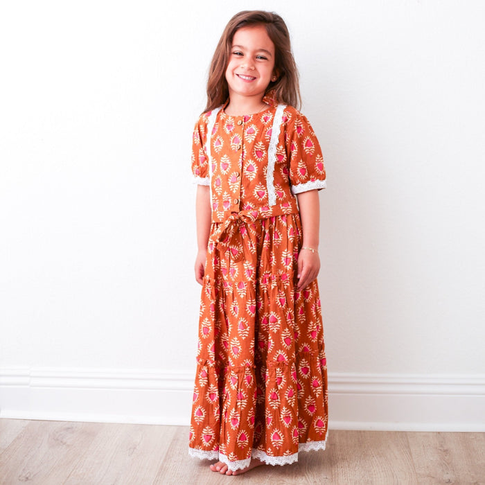 Bestaroo - Bamboo - Shaya Lehenga - Rust