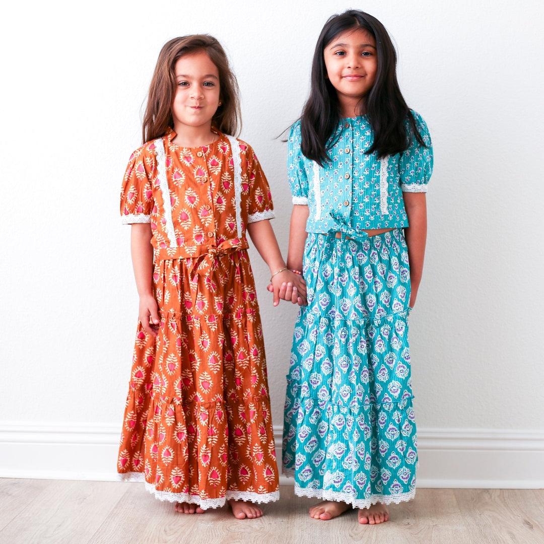 Bestaroo - Bamboo - Shaya Lehenga - Rust