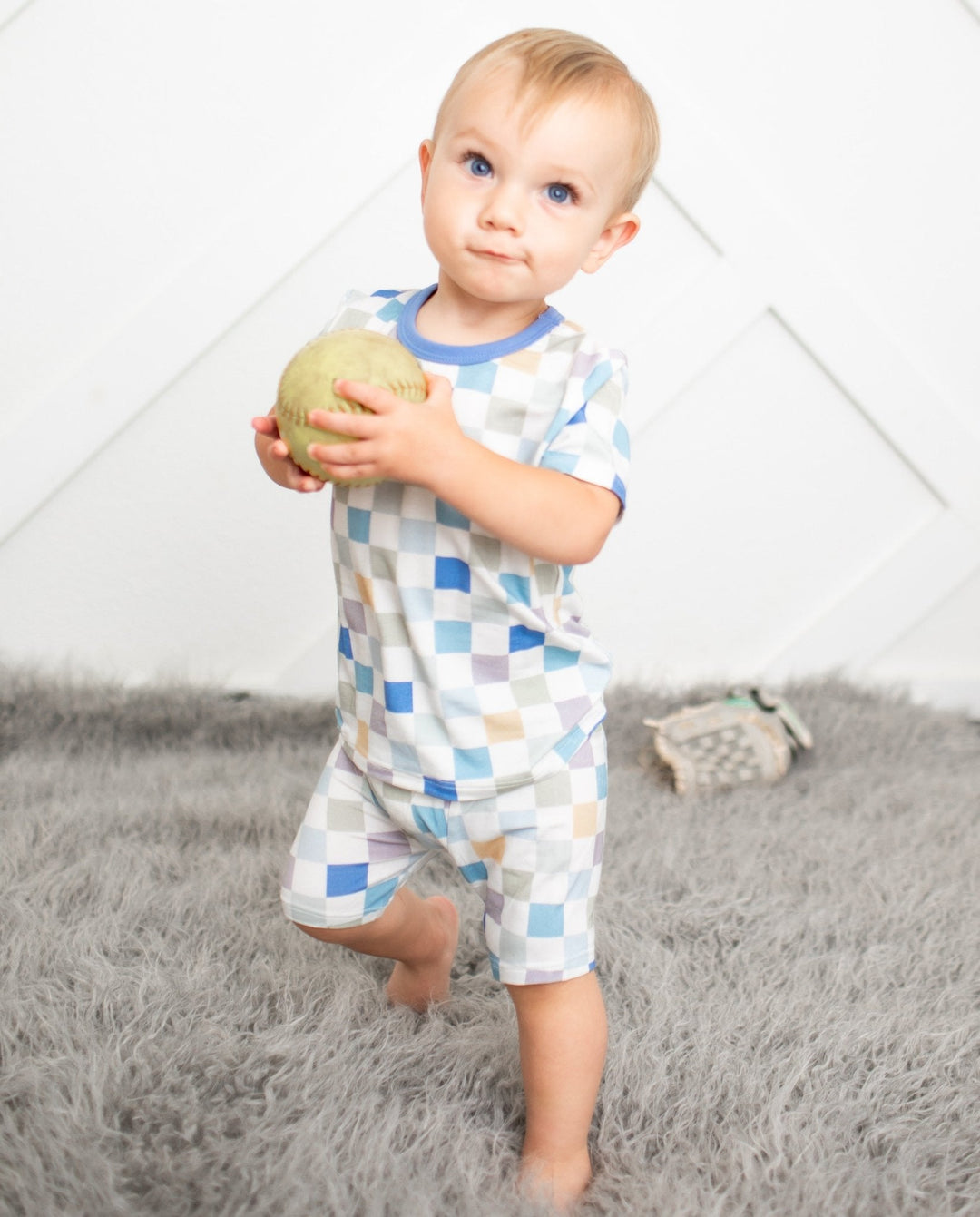 Bestaroo - Bamboo - Skye Checks Shorts PJ Set