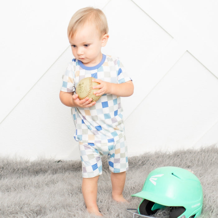 Bestaroo - Bamboo - Skye Checks Shorts PJ Set
