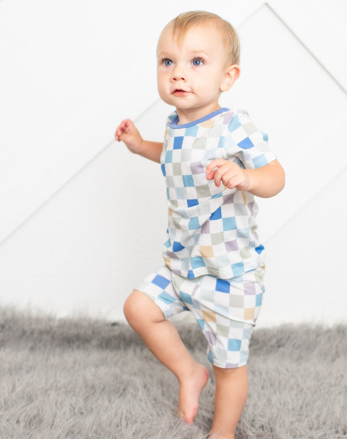 Bestaroo - Bamboo - Skye Checks Shorts PJ Set