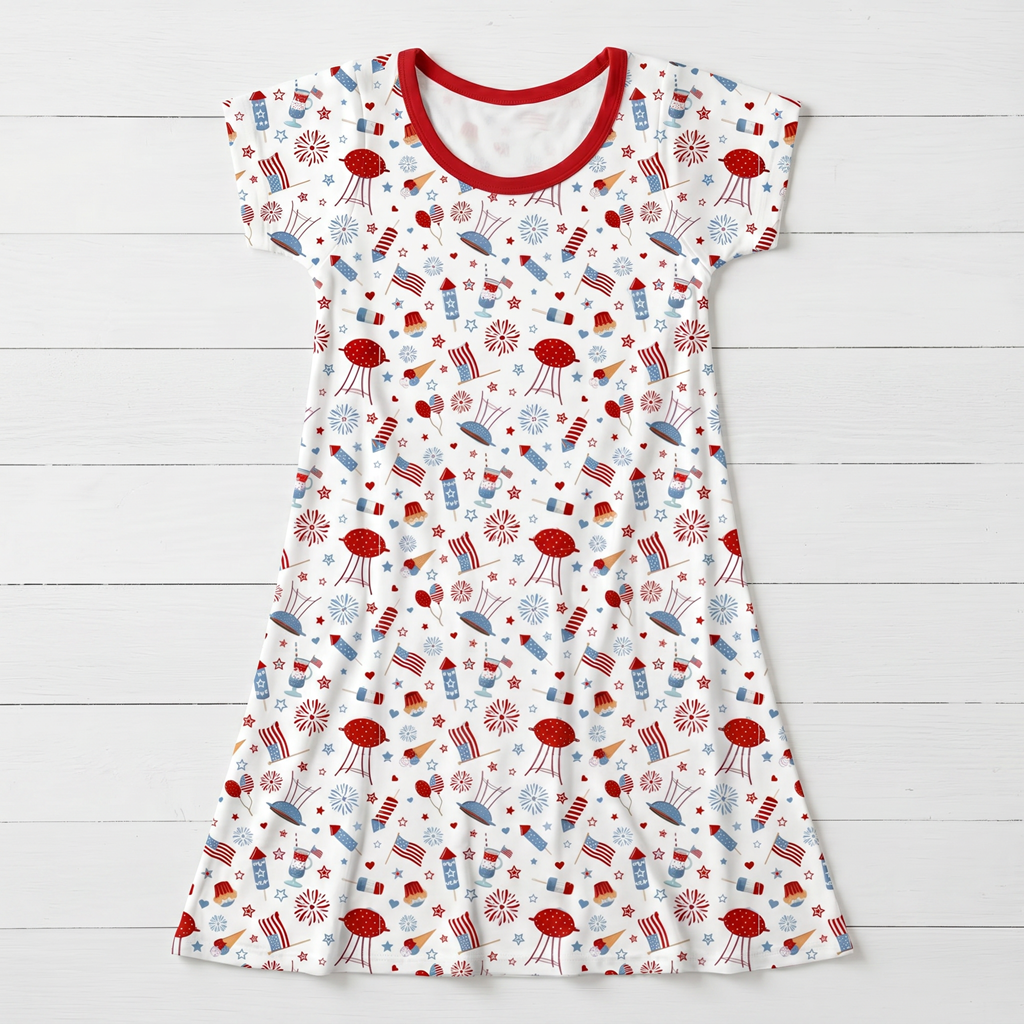 Bestaroo - Bamboo - Stars & Stripes A-Line Dress