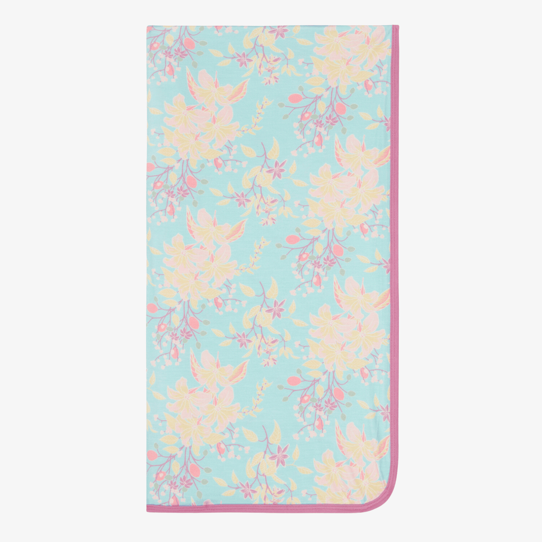 Bestaroo - Summer Florals Aqua Swaddle