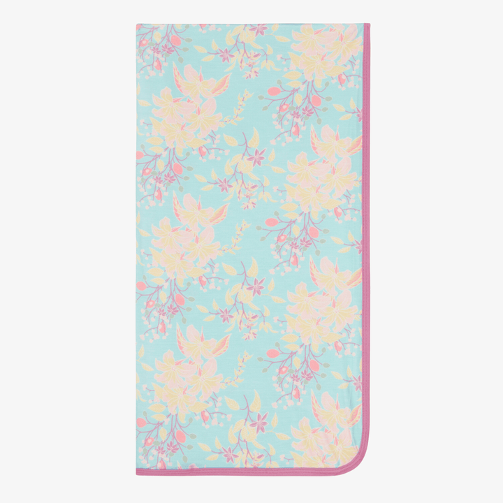 Bestaroo - Summer Florals Aqua Swaddle