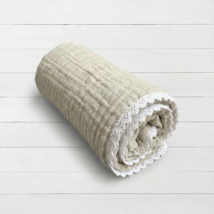 Organic Muslin Blanket in Sage