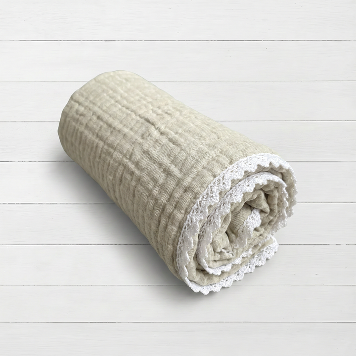 Organic Muslin Blanket in Sage