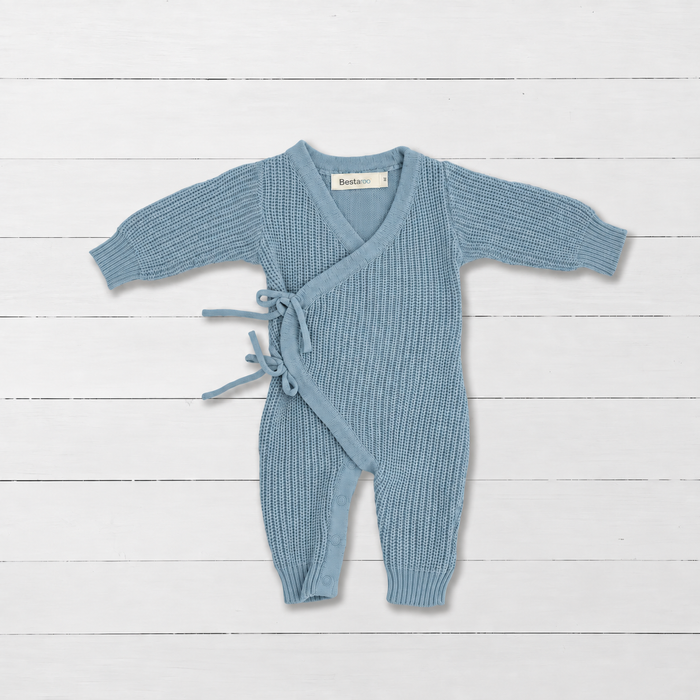 Chunky Knit Romper in Slate