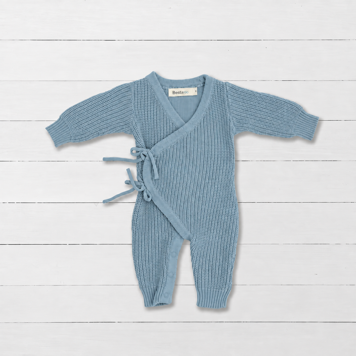 Chunky Knit Romper in Slate