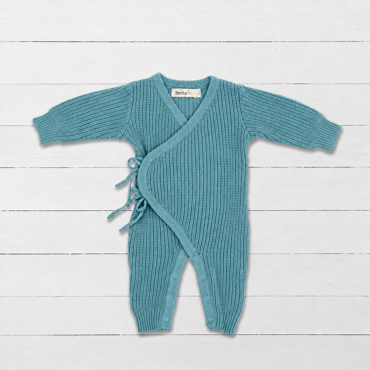 Chunky Knit Romper in Moss