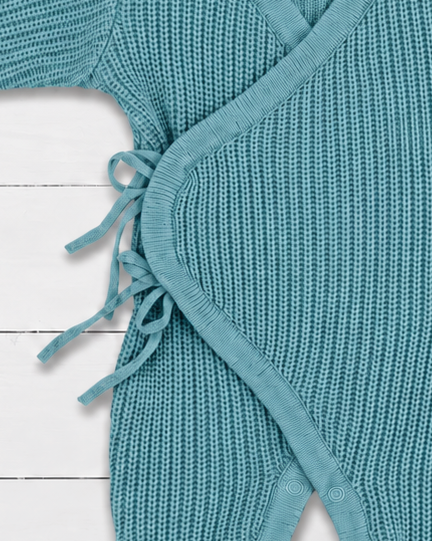 Chunky Knit Romper in Moss