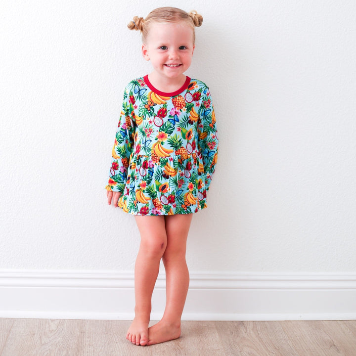 Bestaroo - Bamboo - Tropical Fruit Bodysuit Dress