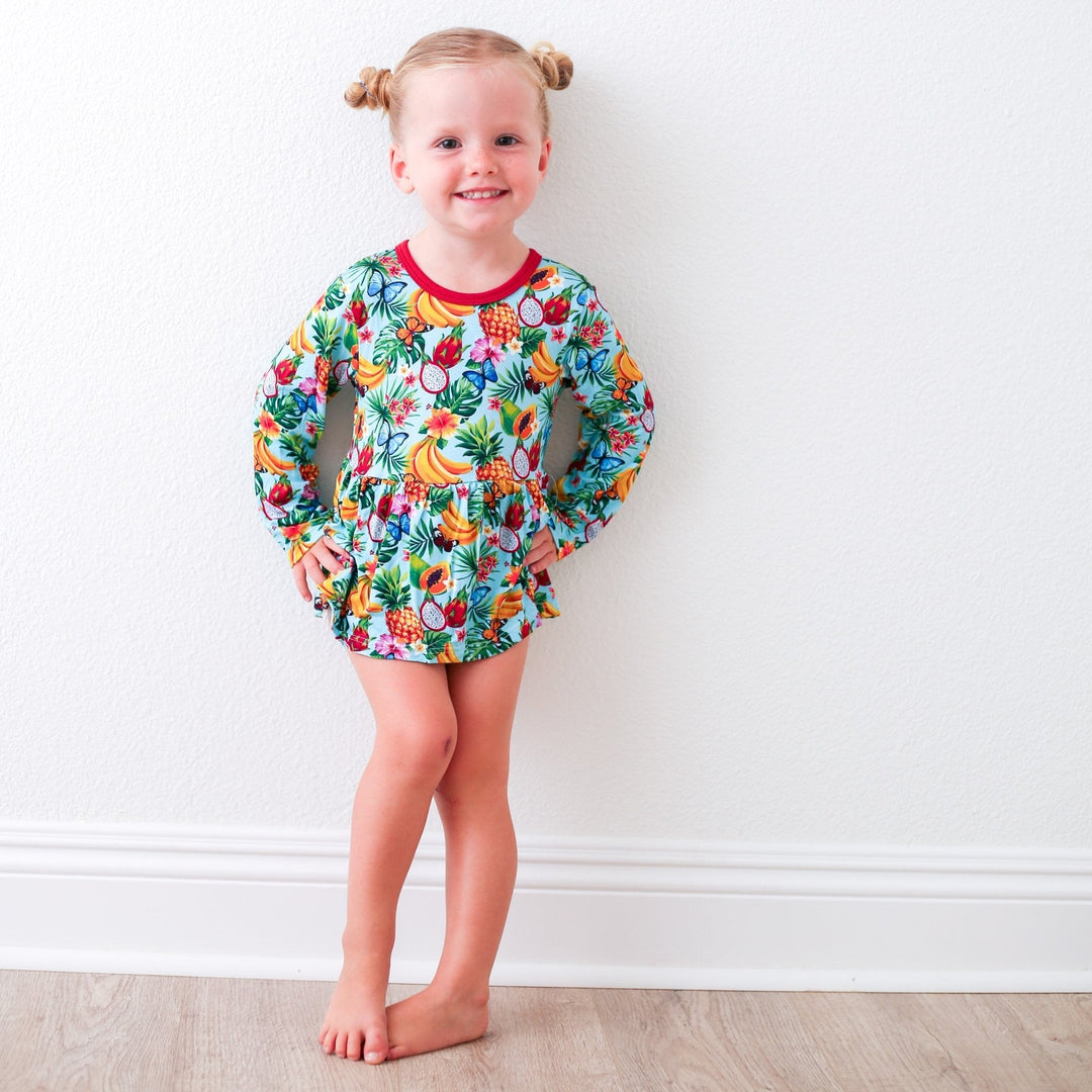 Bestaroo - Bamboo - Tropical Fruit Bodysuit Dress