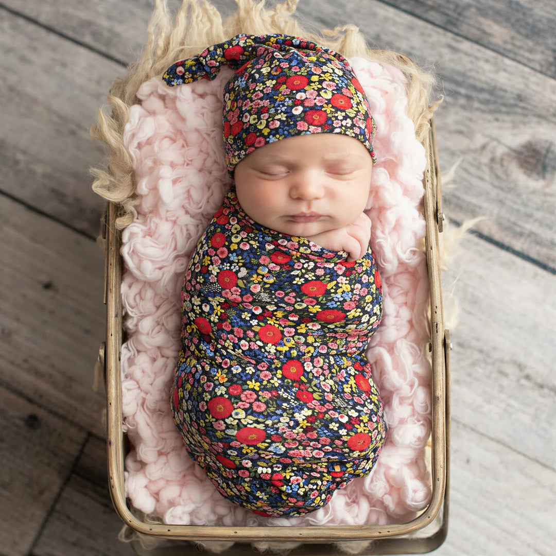 Midnight Petals Swaddle