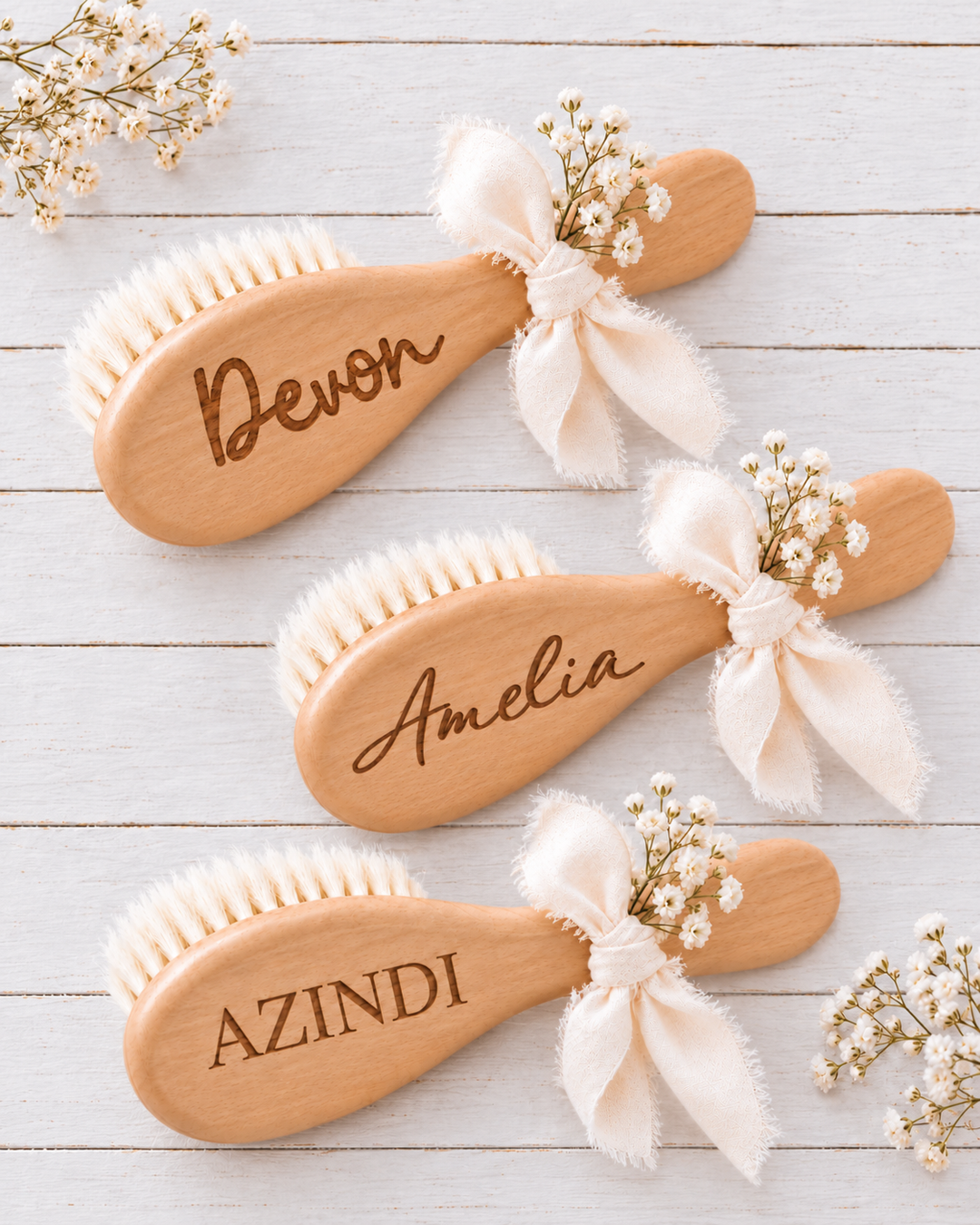 Bestaroo - Bamboo - Wooden Baby Hair Brush