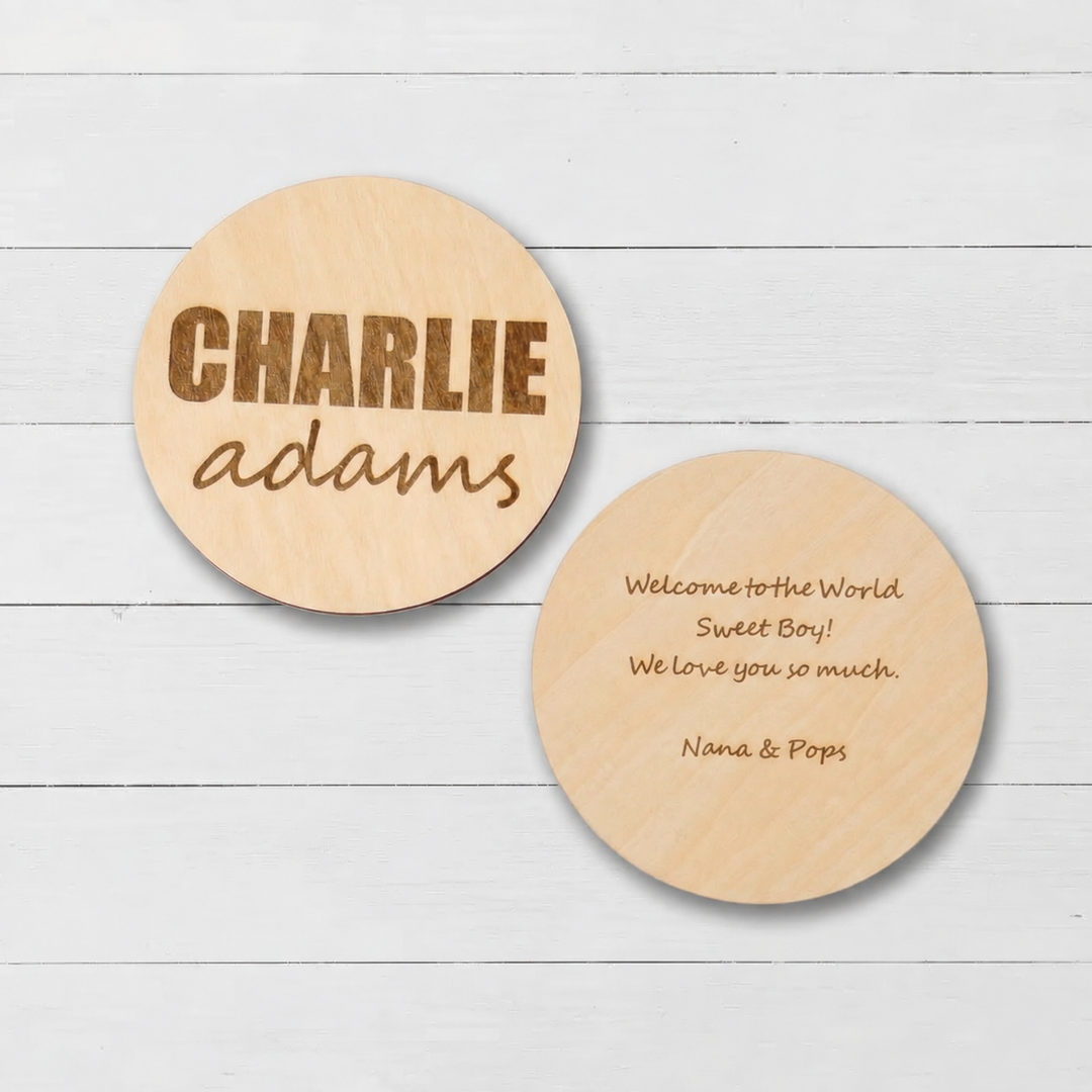 Bestaroo - Bamboo - Wooden Baby Name Sign