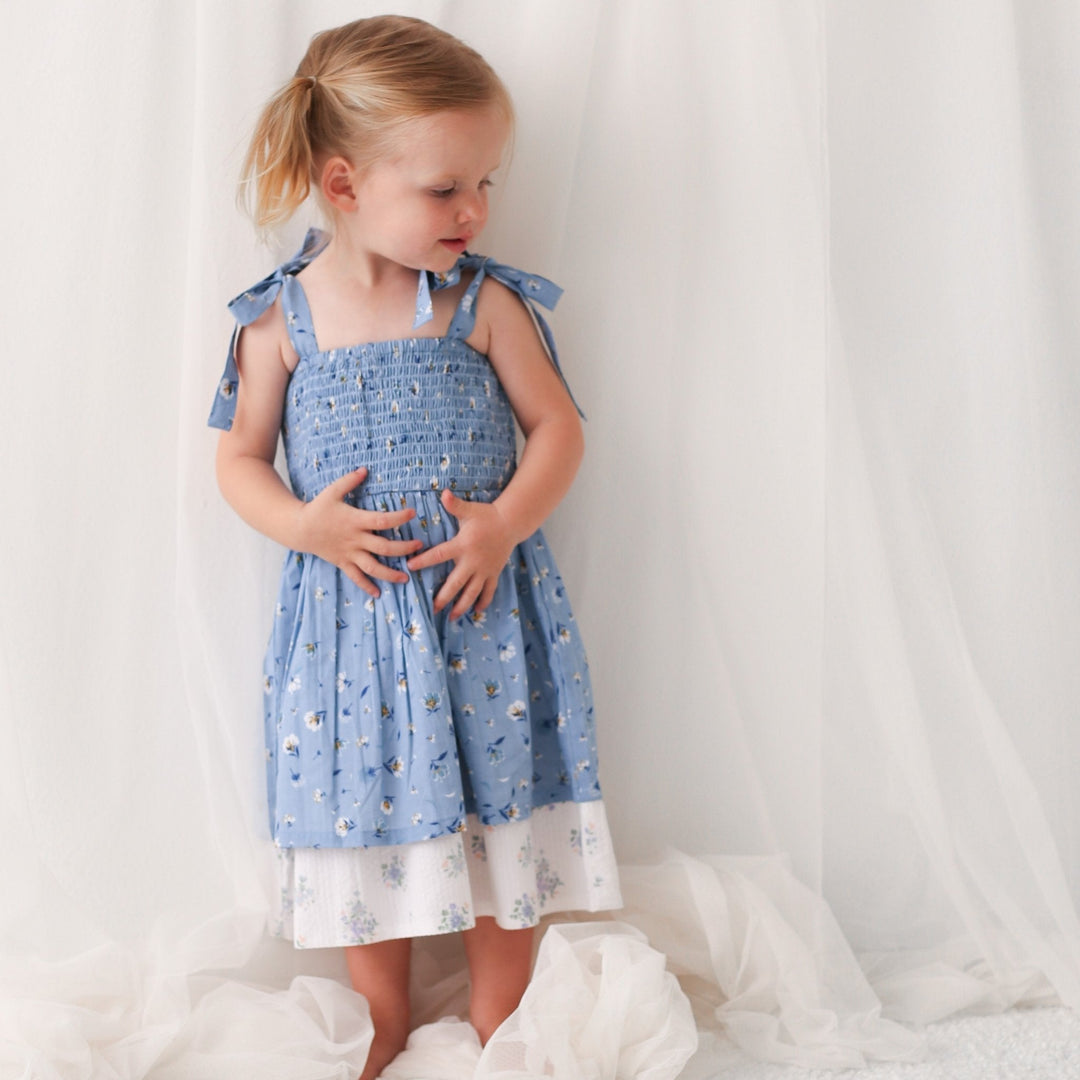 Bestaroo - Bamboo - Zola Blue Floral Dress