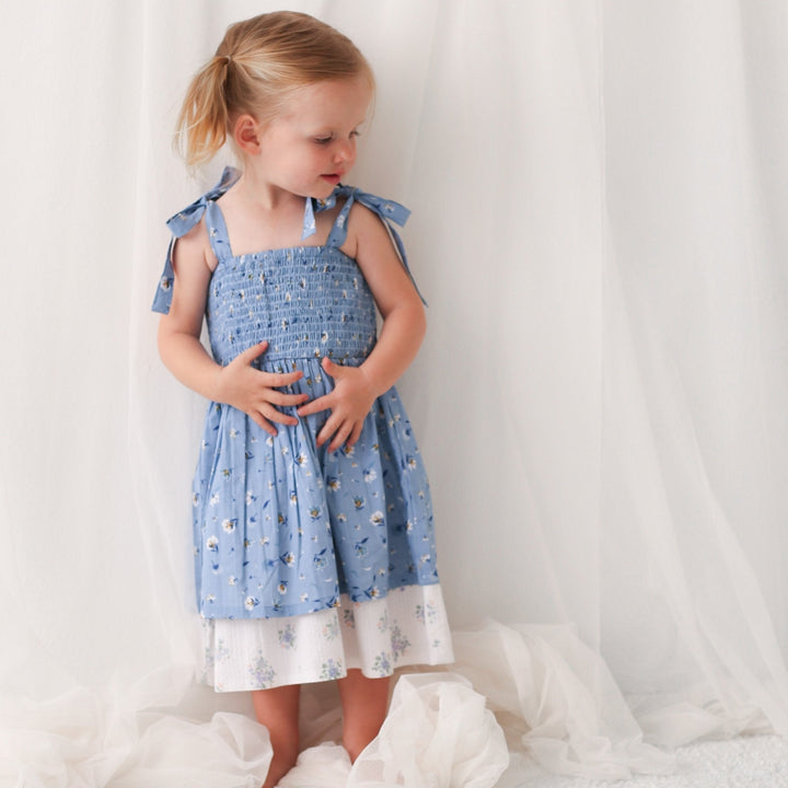 Bestaroo - Bamboo - Zola Blue Floral Dress