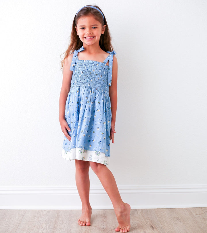 Bestaroo - Bamboo - Zola Blue Floral Dress