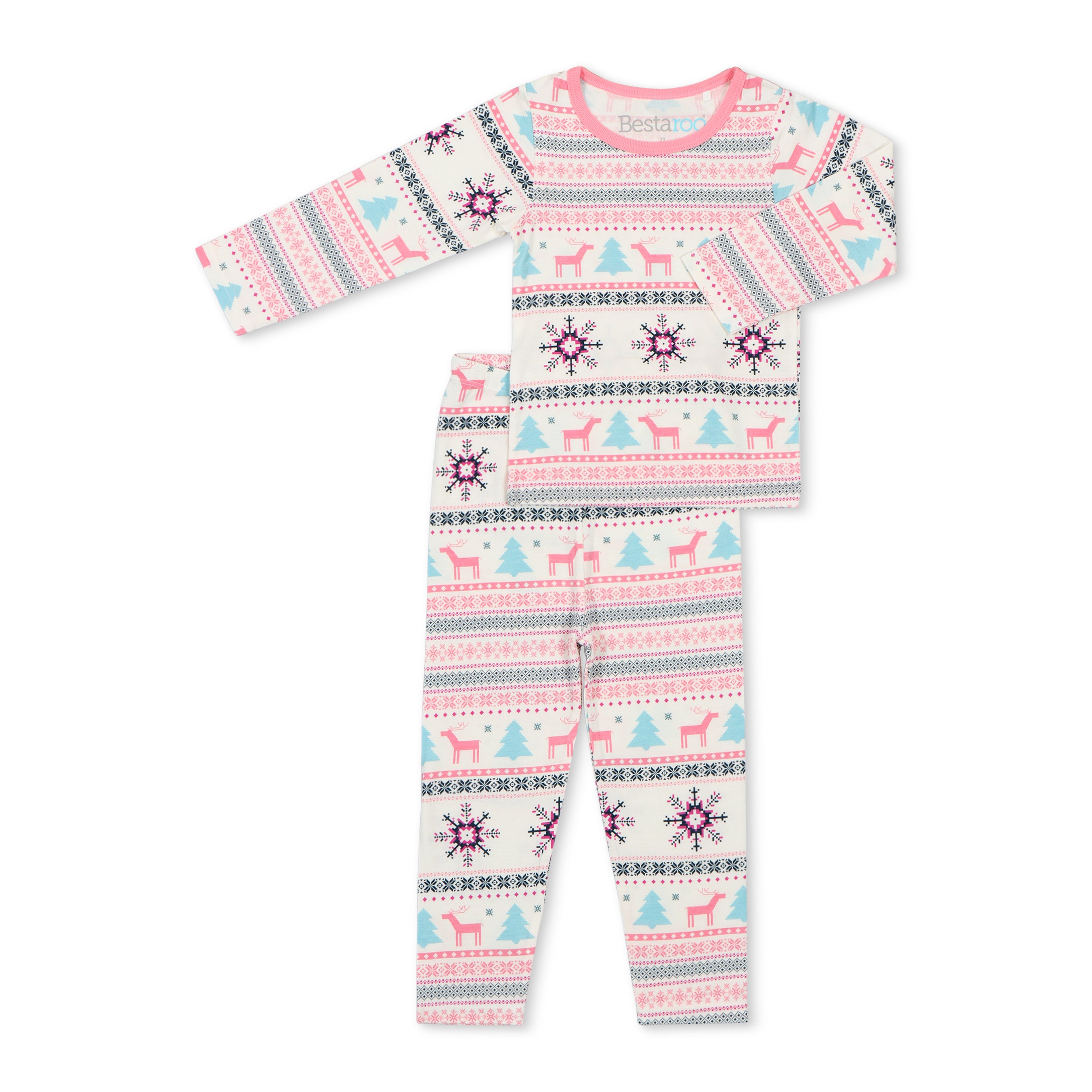 Pink reindeer pajamas sale