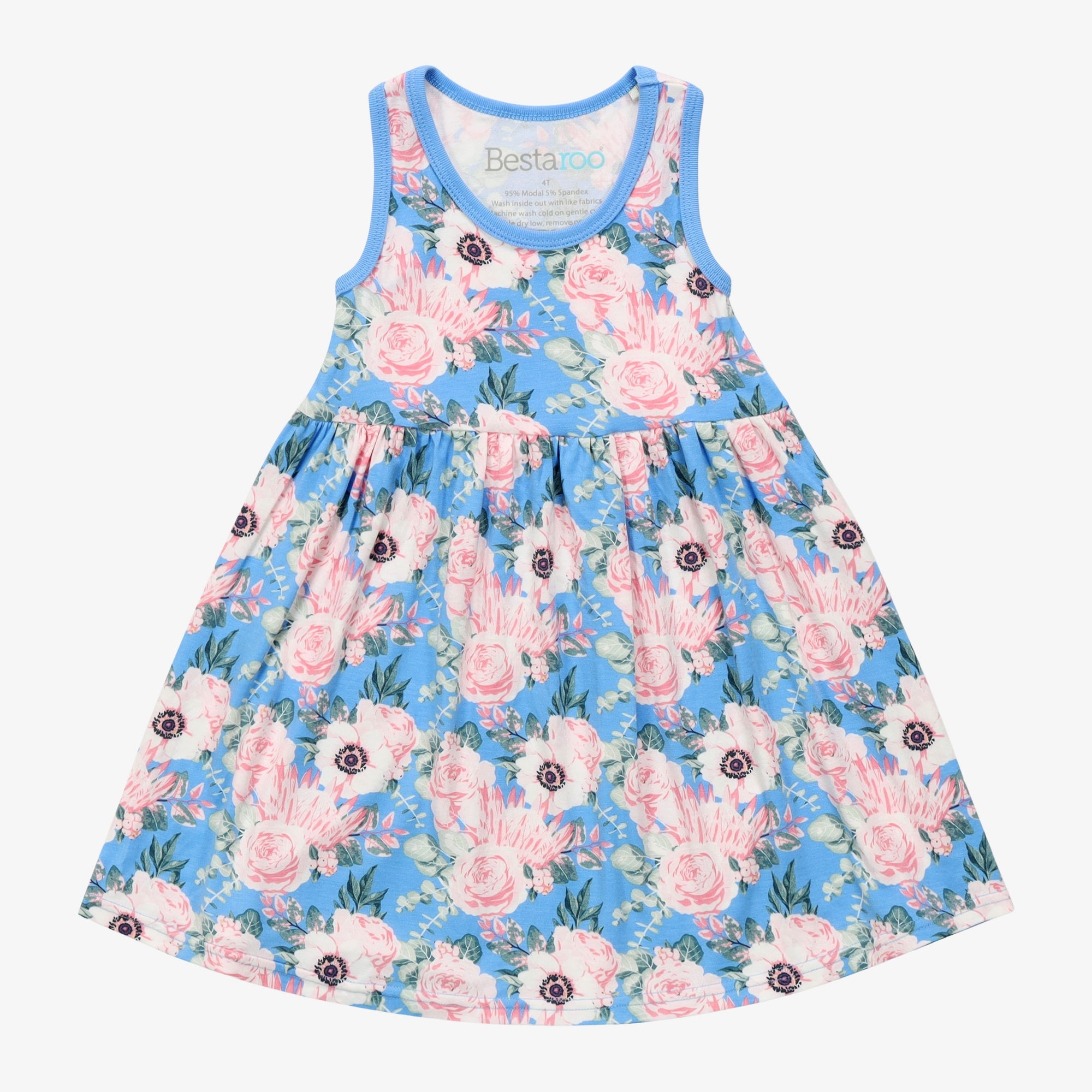 Vintage Roses Blue Dress