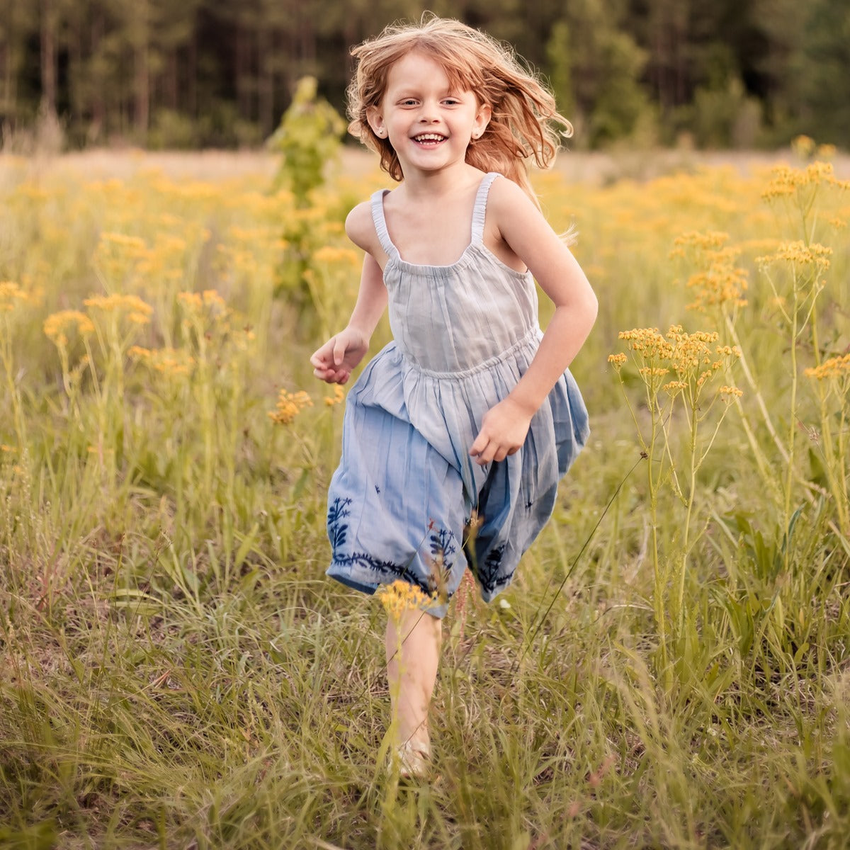 leila dress in blue